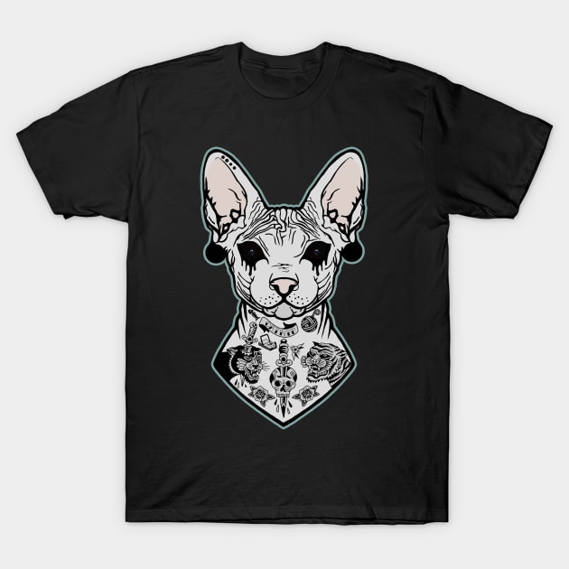 Cat with tatts T-Shirt by X-TrashPanda